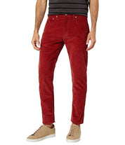 Mens Levi Strauss Red Corduroy Jeans Slim Taper 36 X 32
