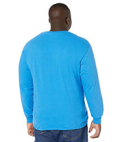 Champion Men's Classic Crewneck Long Sleeve Graphic T Shirt Blue Small