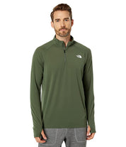 North Face Men's Wander Quarter-Zip Performance Lightweight T Shirt Green Small