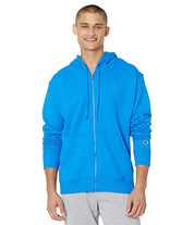 Champion Powerblend Fleece Full Zip Hoodie Blue Jay Small