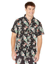 Hurley Mens Wedge Woven Short Sleeve Button Down Gray Large