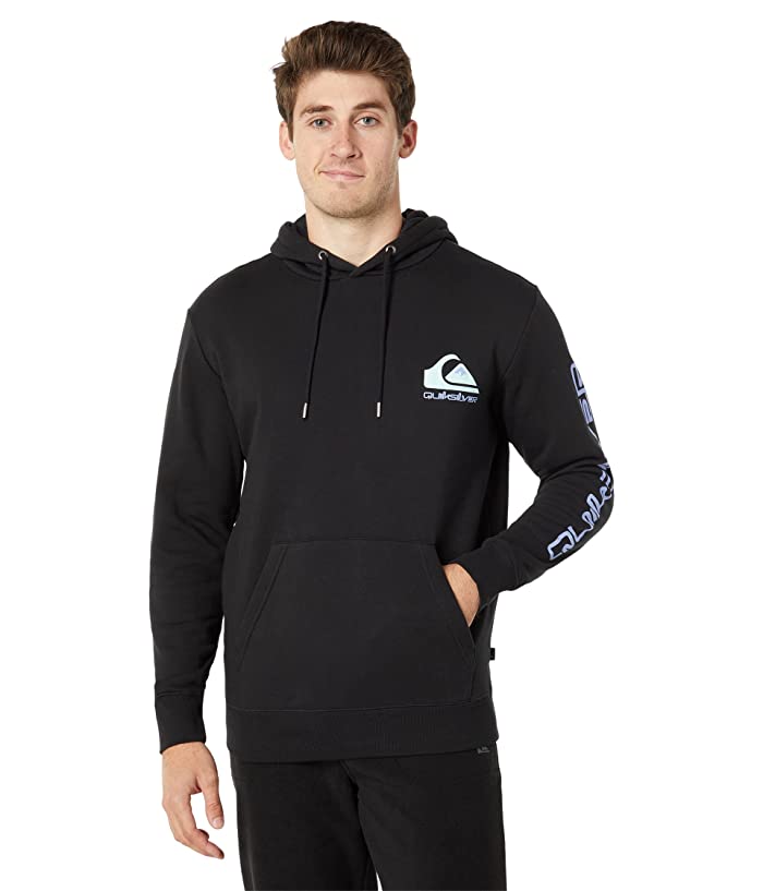 Quiksilver Men's Omni Logo Pullover Hoodie Sweatshirt Black Large