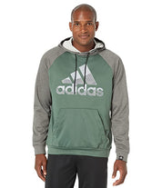 Adidas Game Go Big Logo Pullover Hoodie Green Grey XXL