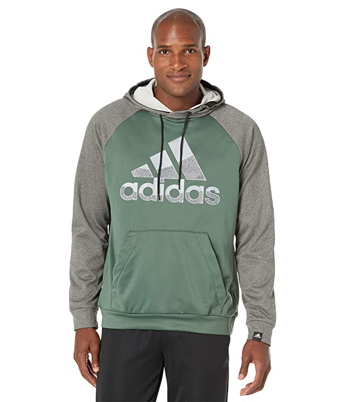 Adidas Game Go Big Logo Pullover Hoodie Green Grey XXL