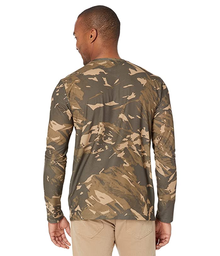 The North Face Printed Wander Long Sleeve T Shirt Camo Green XL