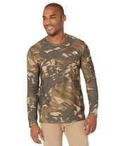 The North Face Printed Wander Long Sleeve T Shirt Camo Green Large
