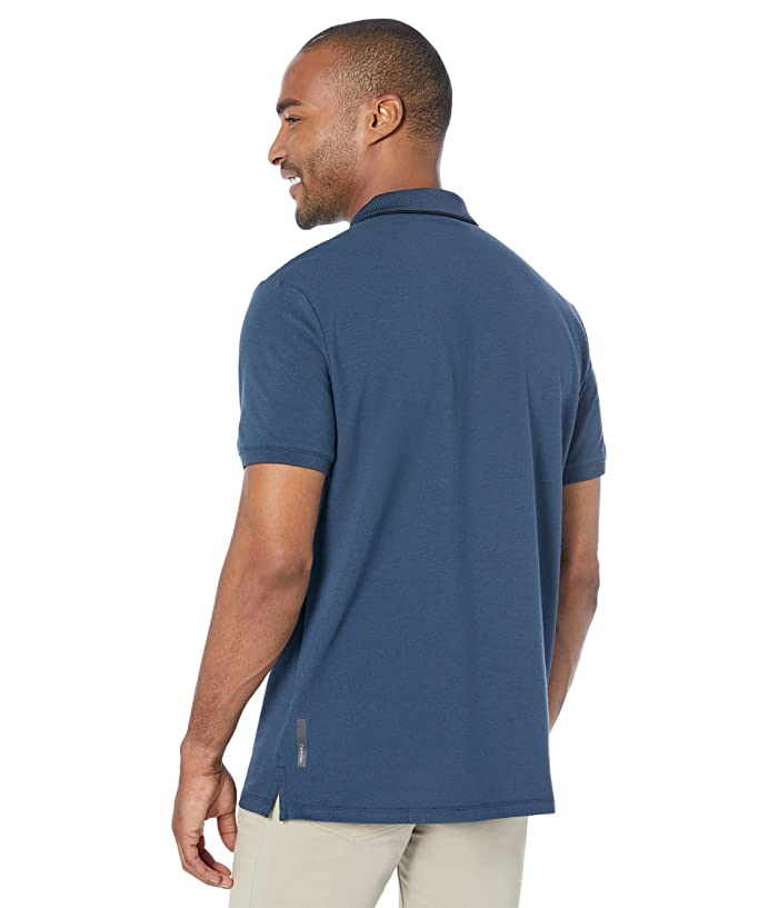 Calvin Klein Mens Athletic Short Sleeve Polo Shirt Blue Large