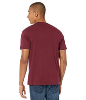 True Religion Men's Flocked Arch Tshirt Dark Burgundy 2XL