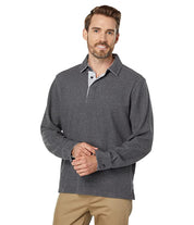 Tommy Bahama Men's Montserrat Long Sleeve Polo Heather Grey  Size 2XL