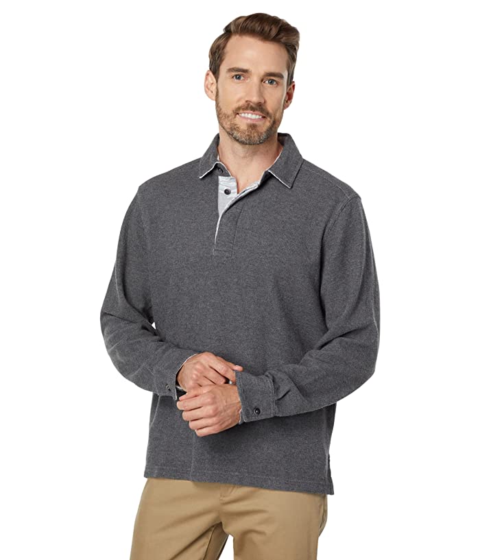 Tommy Bahama Men's Montserrat Long Sleeve Polo Heather Grey  Size 2XL
