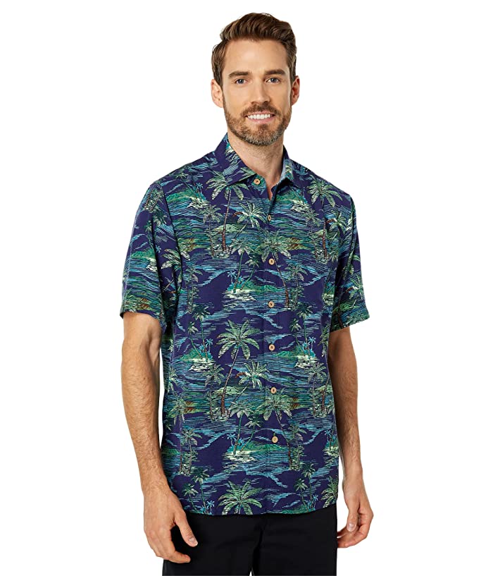 Tommy Bahama Veracruz Cay Scenic Isles Mens Button Down Shirt Blue XL
