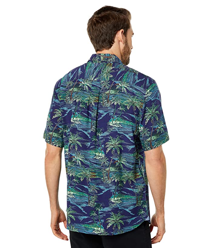 Tommy Bahama Veracruz Cay Scenic Isles Mens Button Down Shirt Blue XL