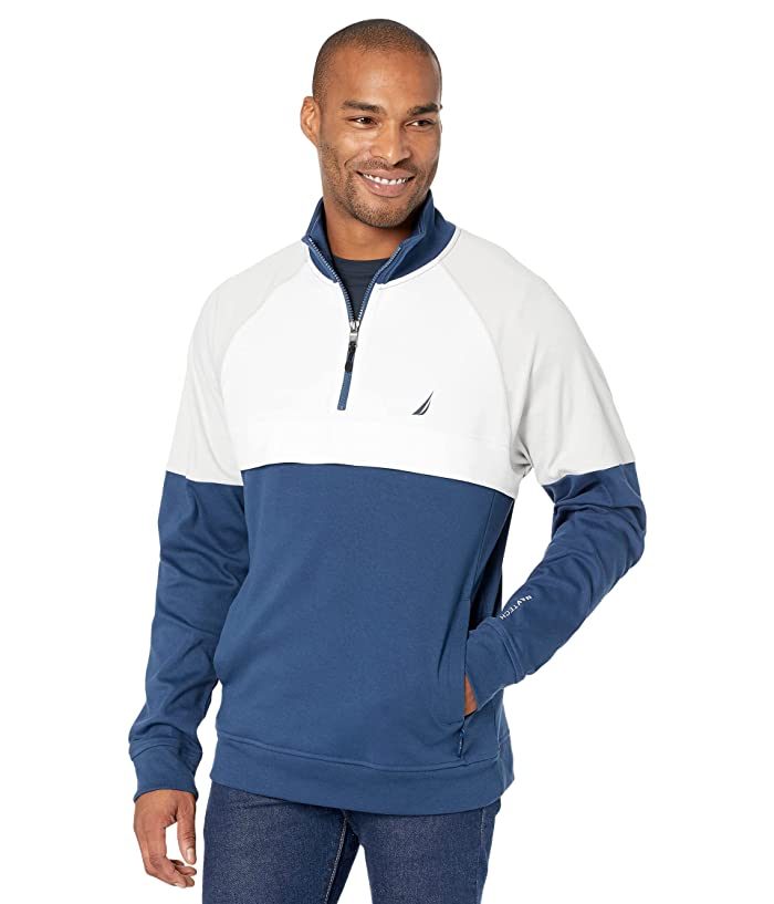 Nautica Navtech Quarter zip Sweatshirt 2XL White Blue