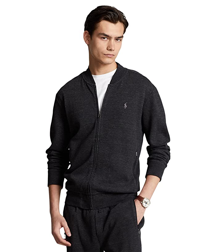 Polo Ralph Lauren Mens Full Zip Up Sweatshirt Black Heather Small