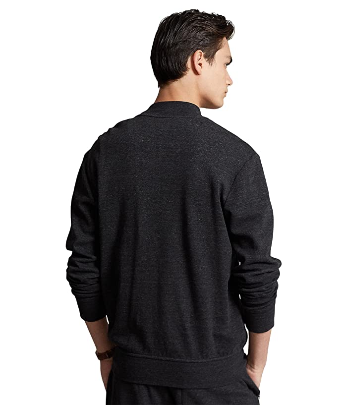 Polo Ralph Lauren Mens Full Zip Up Sweatshirt Black Heather Small