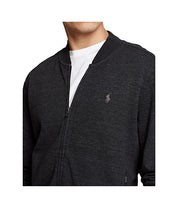 Polo Ralph Lauren Mens Full Zip Up Sweatshirt Black Heather Small