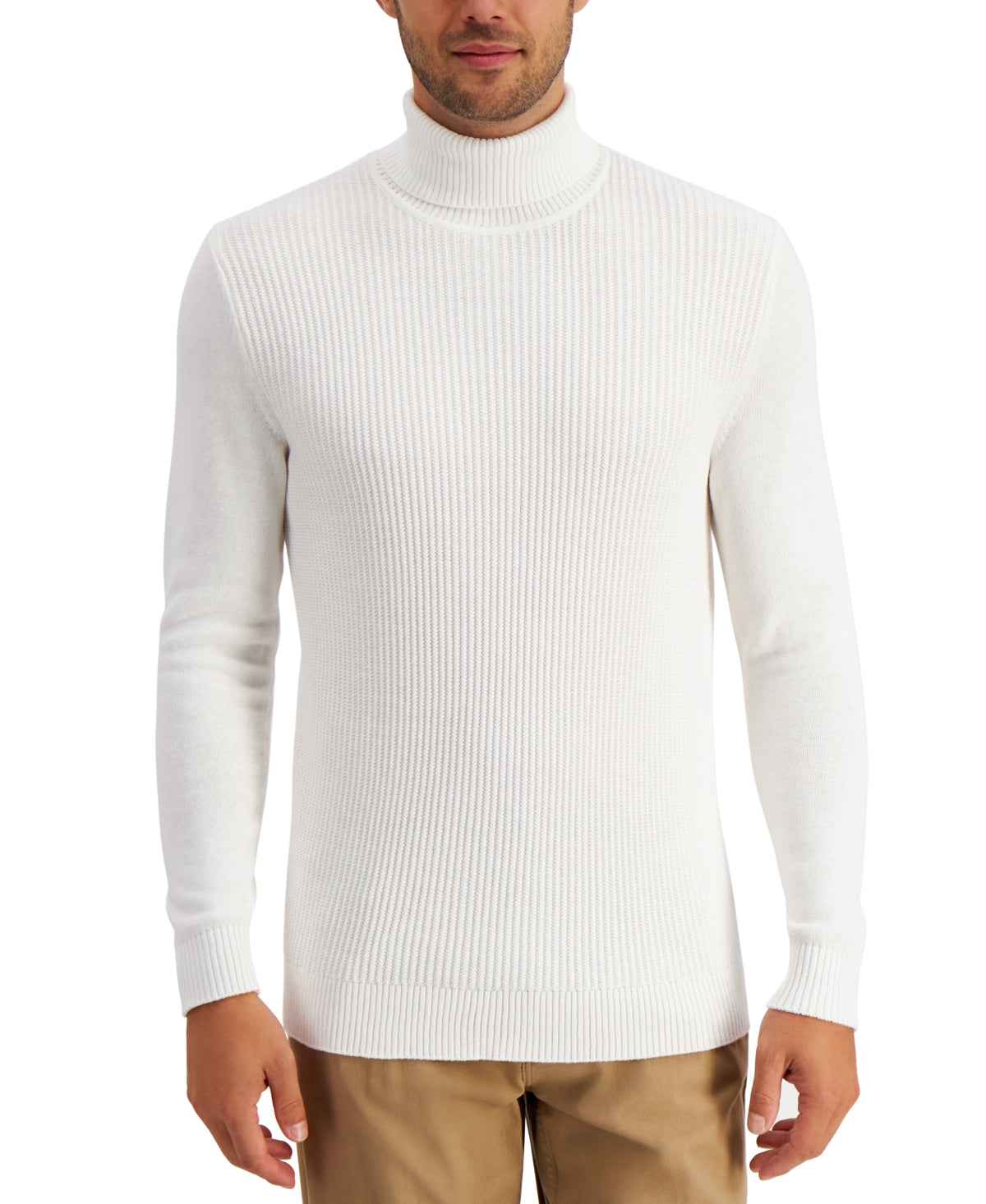 Club Room Mens Cotton Sweater Turtleneck Pine Grove Green 3XL