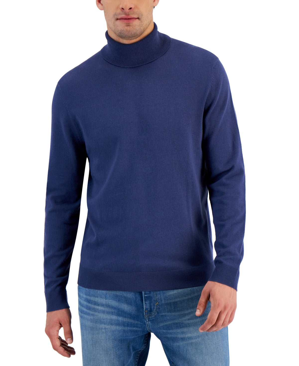 Alfani Men's Tucker Regular Fit Turtleneck Sweater Dark Blue Small