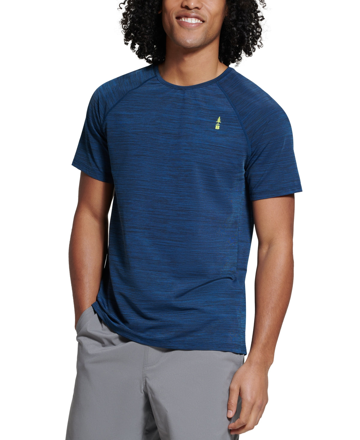 Bass Outdoor Mens Performance Logo Tee Shirt Blue XL