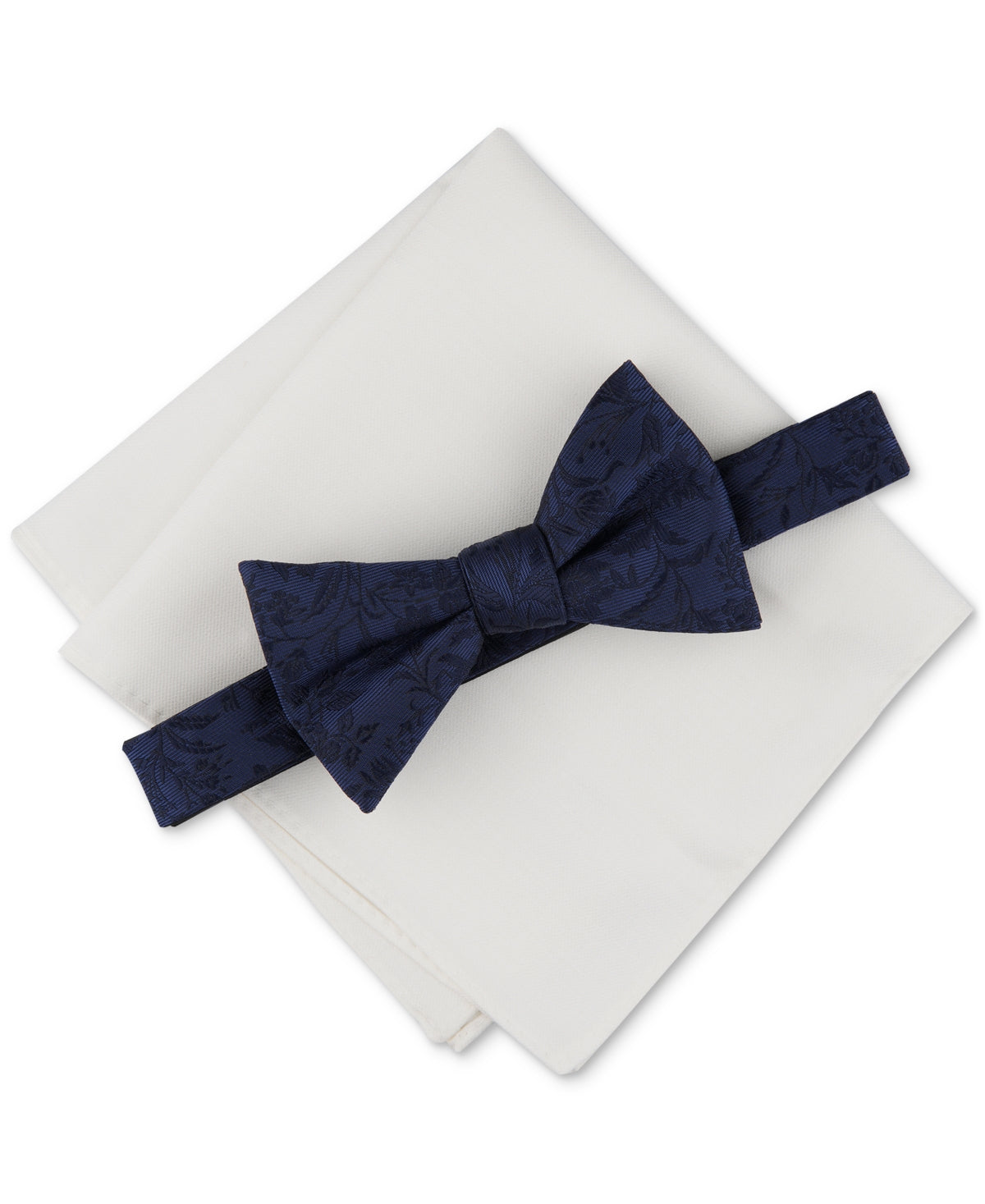 Bar III Mens 2 Piece Edken Bow Tie Navy Blue Necktie