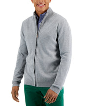 Club Room Men's XL Full-Zip Sweater Soft Grey Heather
