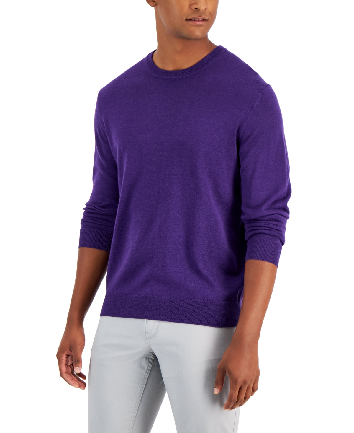 Club Room Men's Crewneck Sweater Royal Purple Large