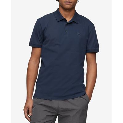 Calvin Klein Men's Regular Fit Monogram Logo Polo Shirt Dark Blue XS