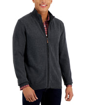 Club Room Men's XL Full-Zip Sweater Soft Grey Heather