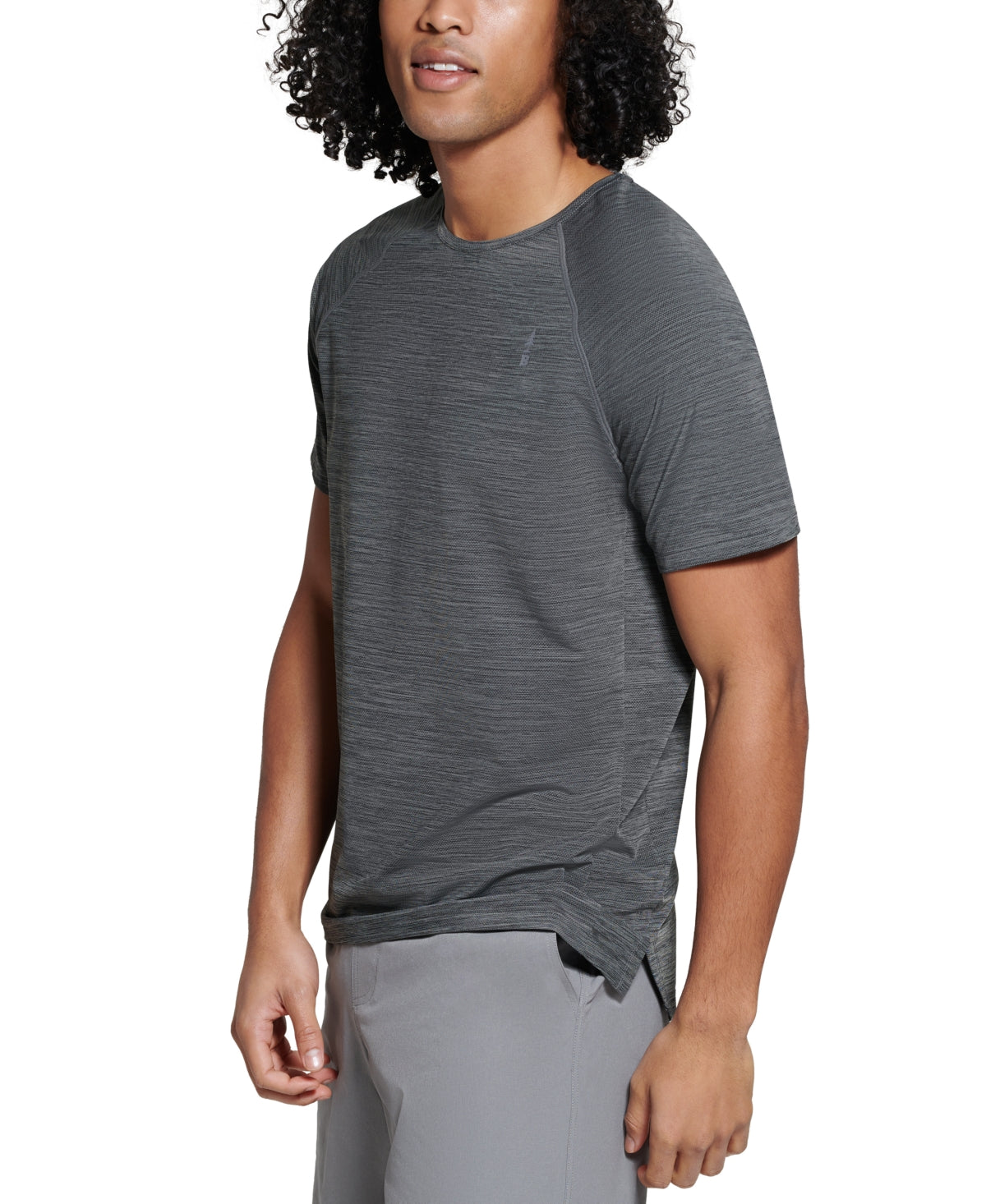 Bass Outdoor Mens Crewneck Moisture Wicking Short Sleeve T shirt Gray Medium