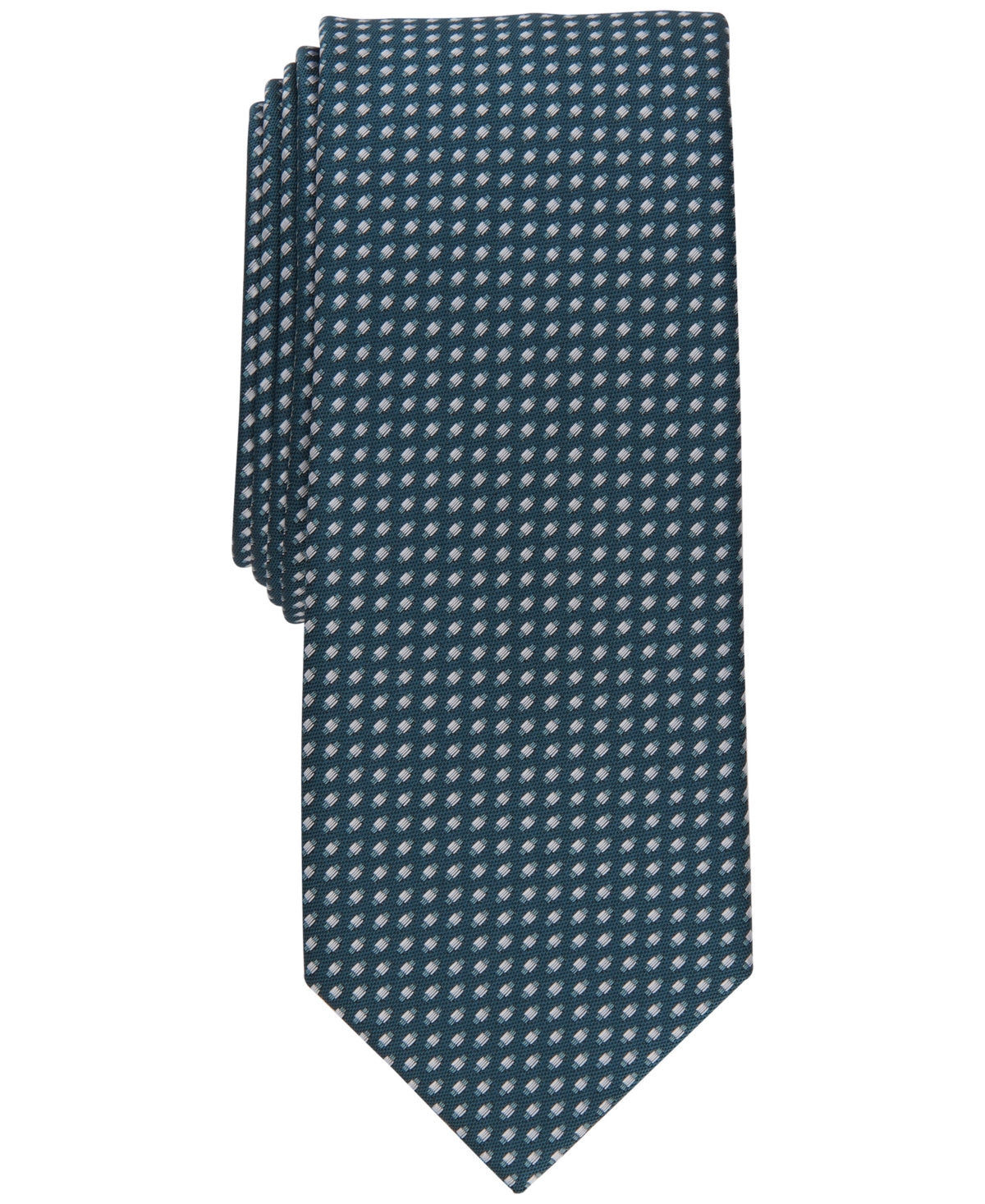 Alfani Mens Bolton Slim Tie Teal Green Necktie