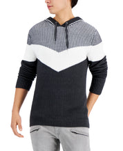 I.N.C. International Concepts Mens Colorblocked Hoodie Sweater Medium Black