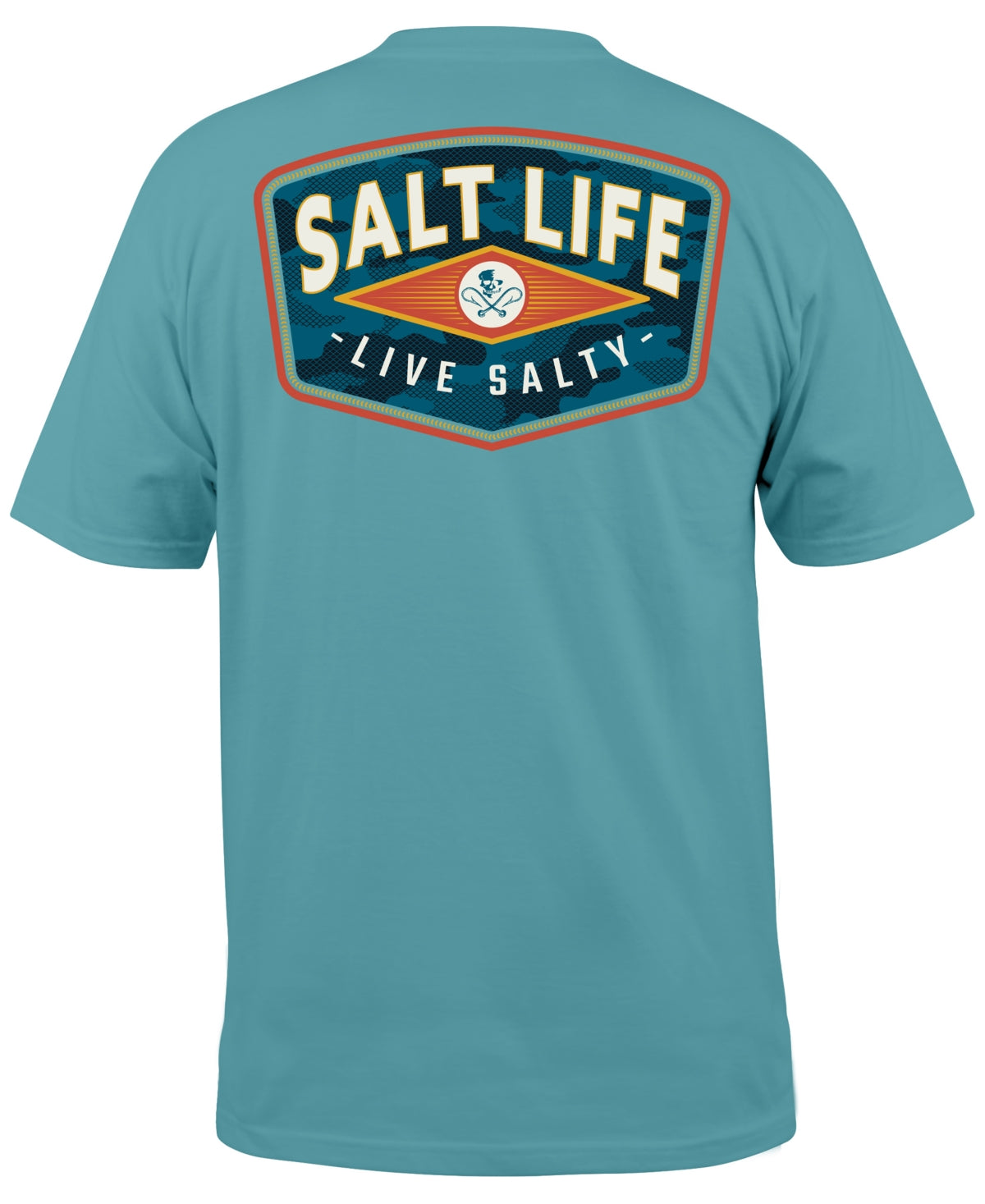 Salt Life MensConcealed Badge Logo Short Sleeve T Shirt Green Medium