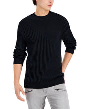 I.N.C. International Concepts Men's Tucker Crewneck Sweater Deepest Black Small