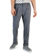 Alfani Men's Brushed Twill Melange Four Pocket Pleated Pants Grey Medium