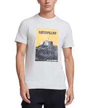 CATERPILLAR Men's Grunge Tractor T-Shirt Grey Small