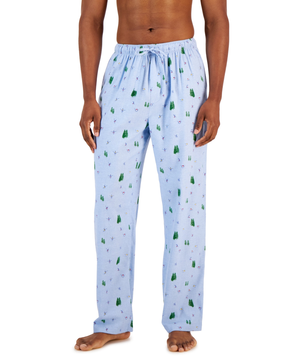 Club Room Men's Plaid Flannel Pajama Pants  Light Blue XL