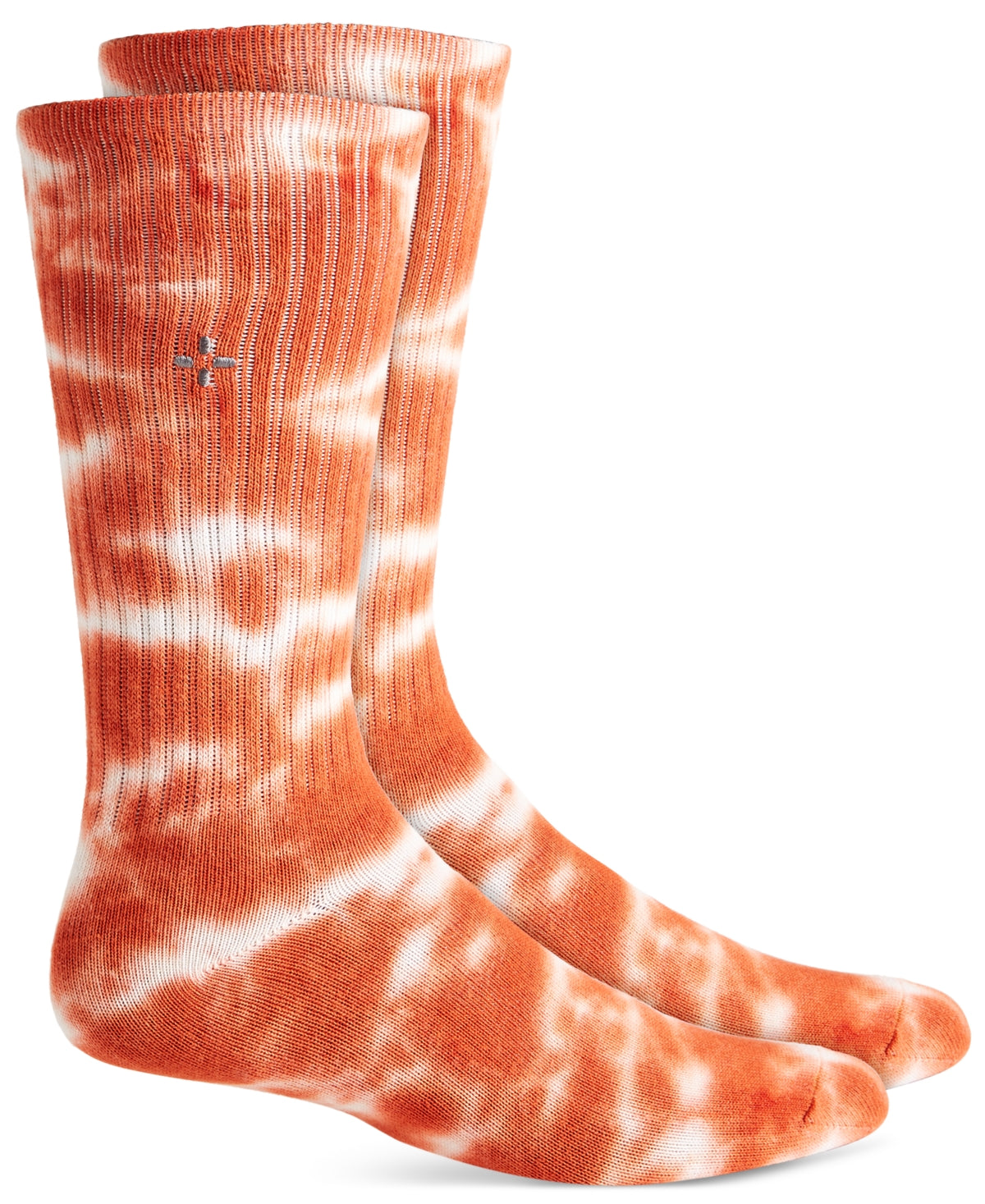 Sun + Stone Mens Tie Dye Crew Socks Orange