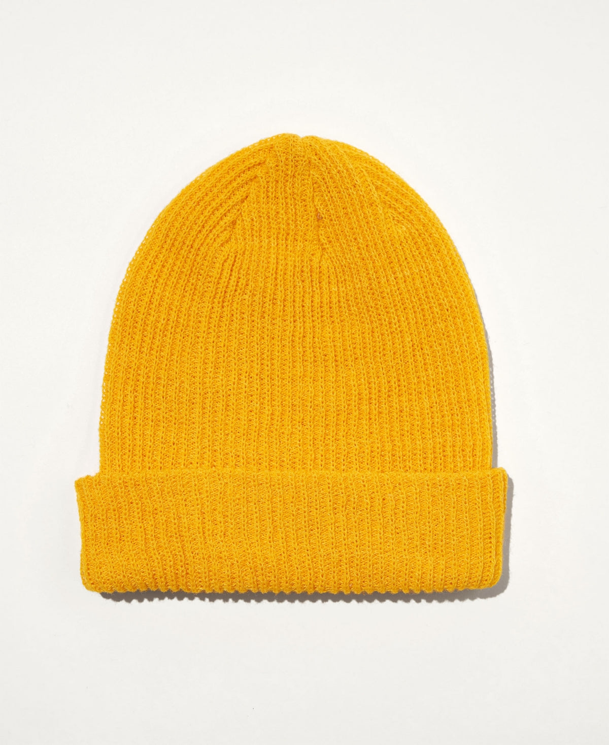Cotton on Men's Ribbed Beanie Hat Yellow