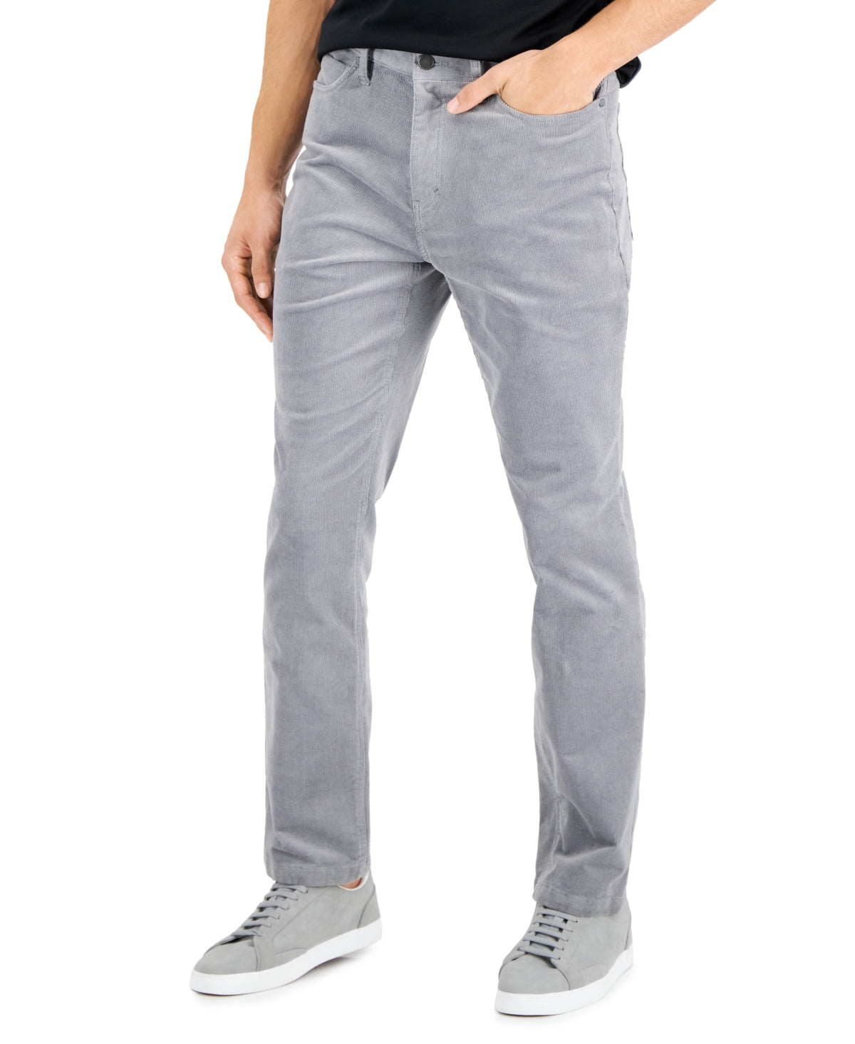 Alfani Mens Grey Corduroy Pants 40 x 32