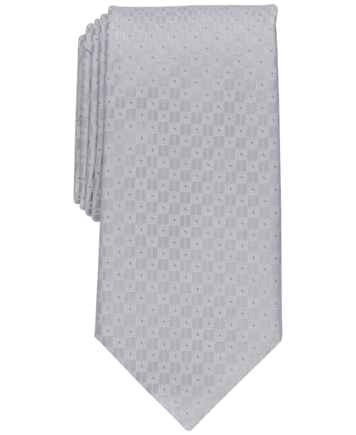 Perry Ellie Men's Klaren Neat Tie Silver Necktie