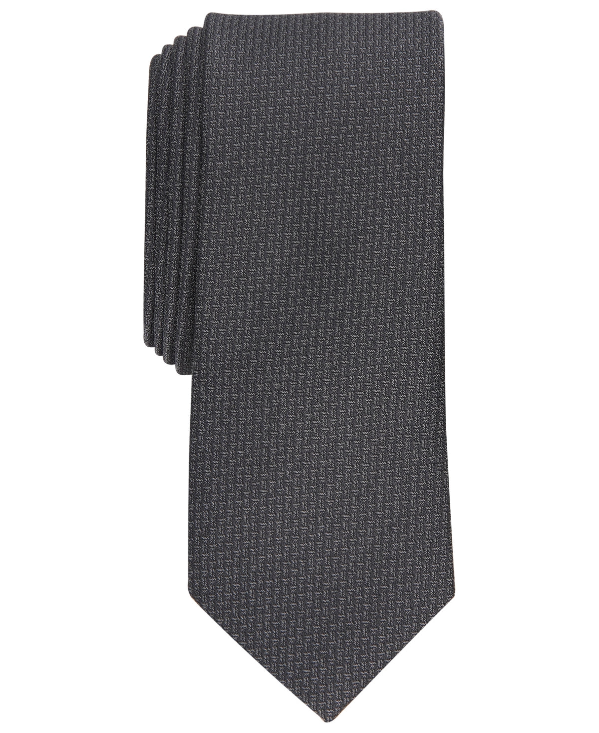 Bar III Men's Necktie Charcoal Solid Tie
