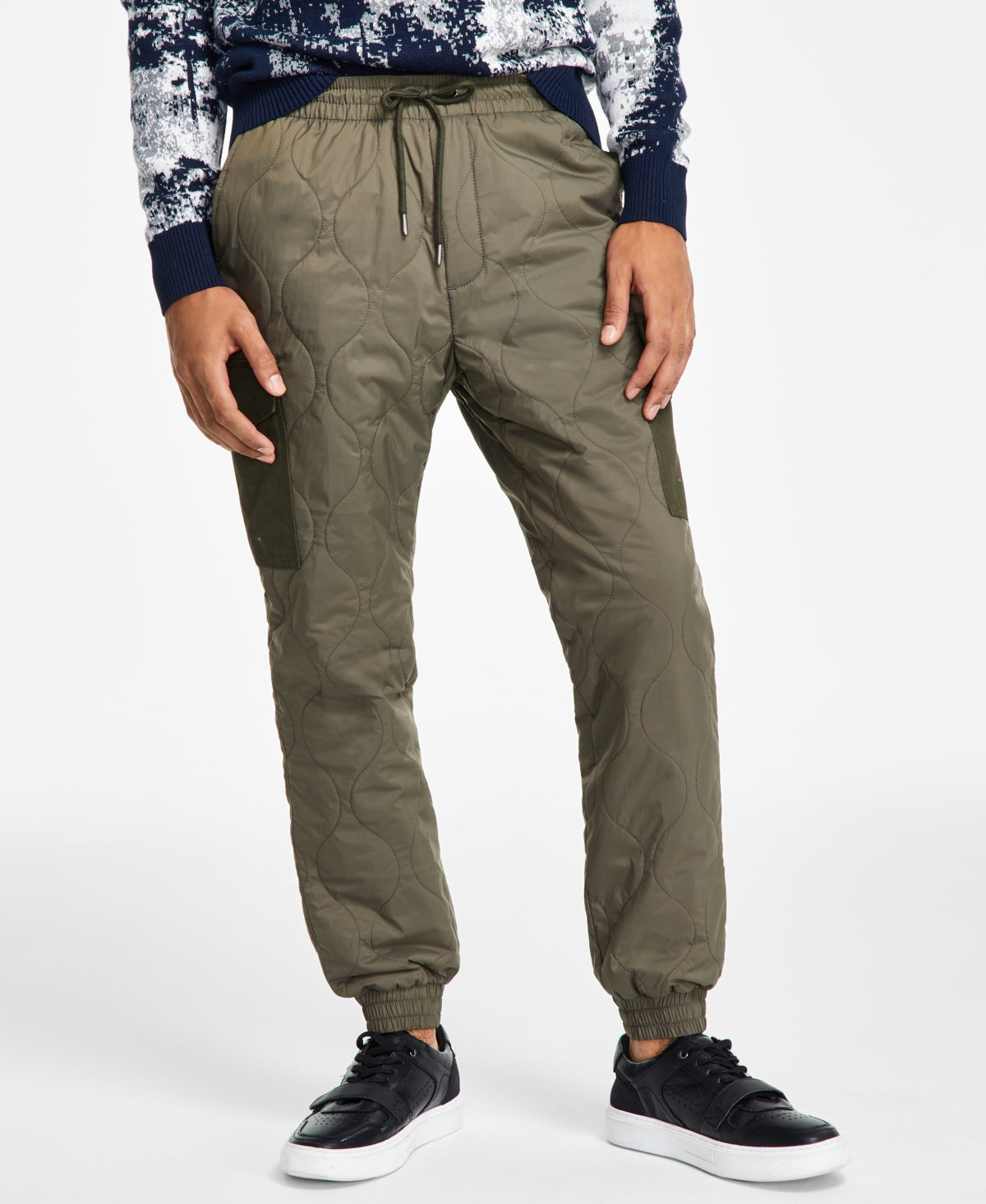 Sun + Stone Men's Craig Quilted Pants  Green Xl