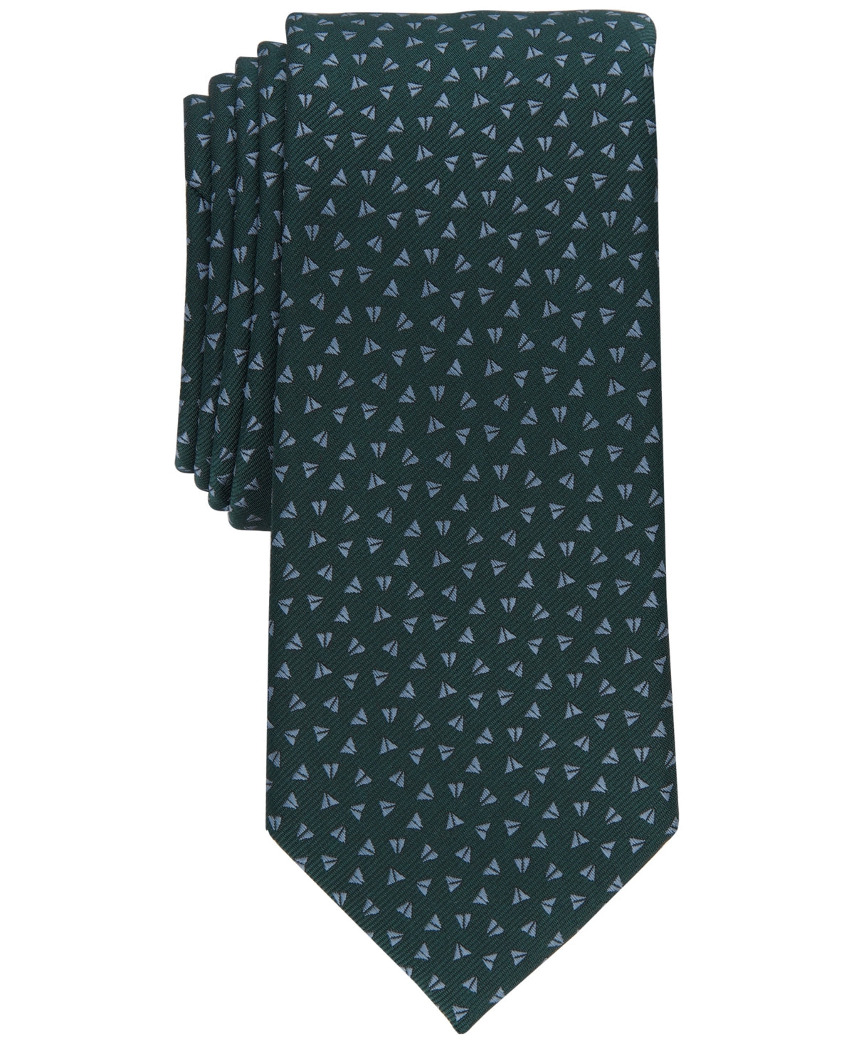 Alfani Mens Pelican Necktie Slim Tie Hunter Green One Size