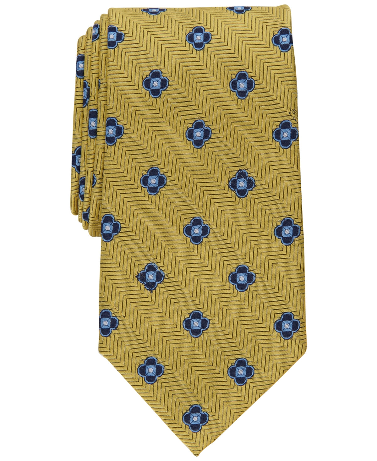 Club Room Men's Berdie Neat Tie Yellow Necktie