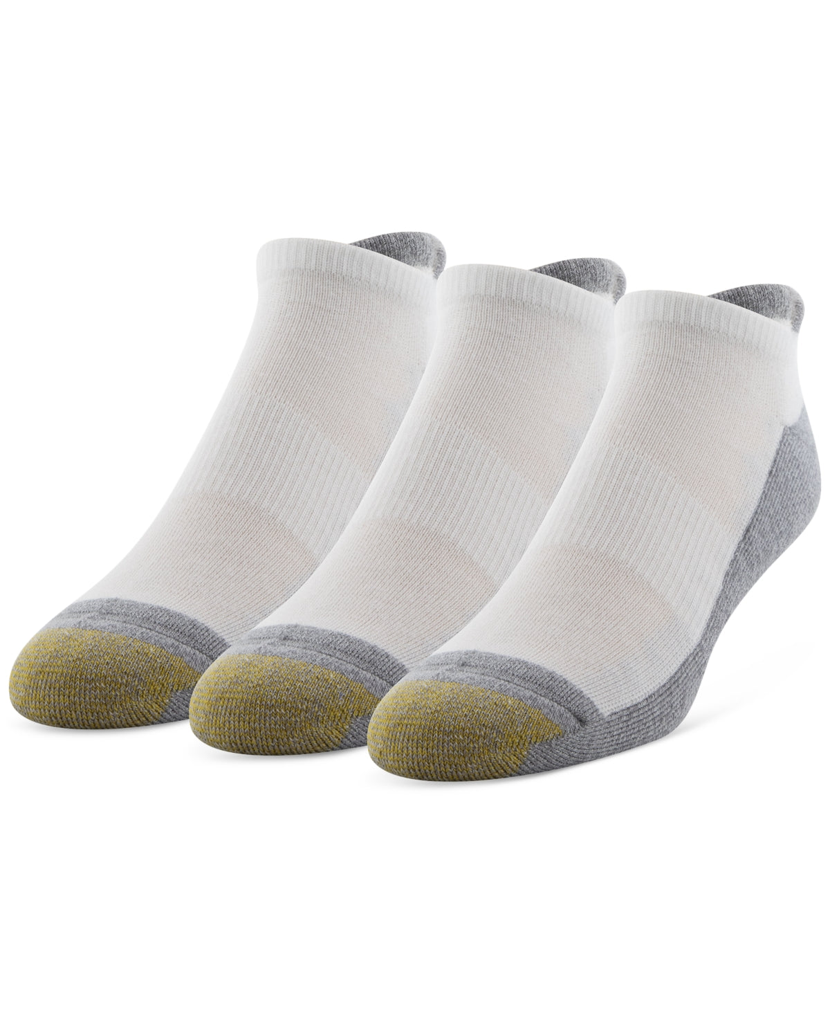 Gold Toe Mens  3 Pack Mild Compression Wellness Socks White Size 10 to 13