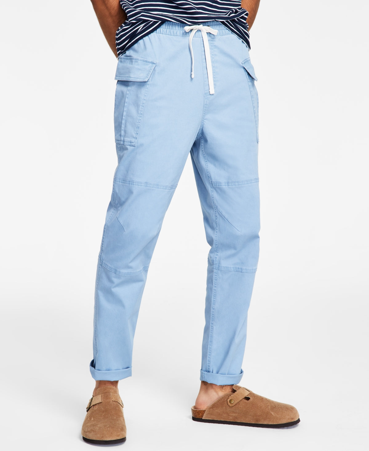 Sun + Stone Men's Cargo Pants  Mountain Spring  Blue Medium