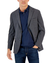 Tommy Hilfiger Men's Modern Fit Check Sport Coat Charcoal Grey Brown 38R