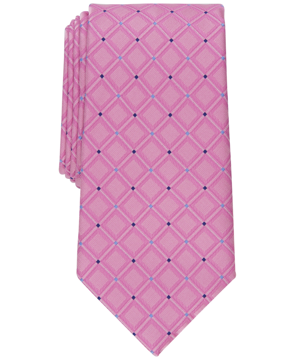 Club Room Men's Amboy Grid Tie Pink Necktie