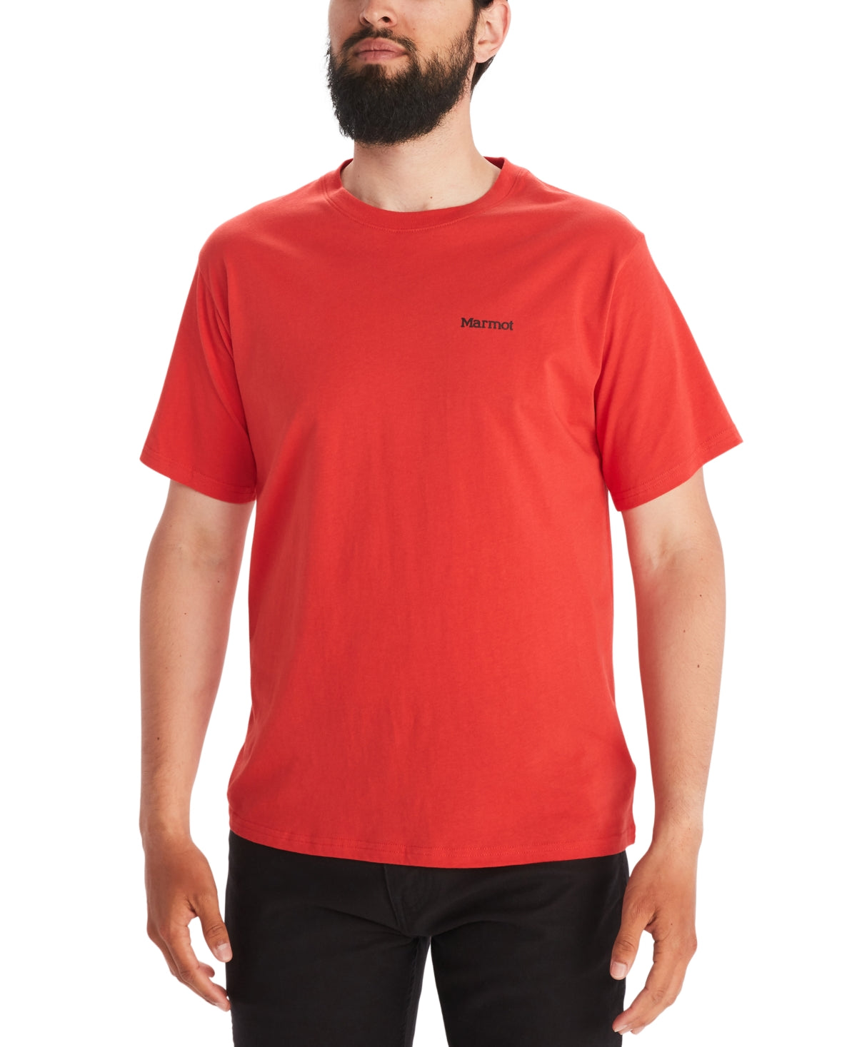 Marmot Men's Crewneck Dot Tee Shirt Cairo Red Medium