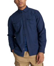 CATERPILLAR Men's Foundation Western Long Sleeve Button Down Shirt Blue XL